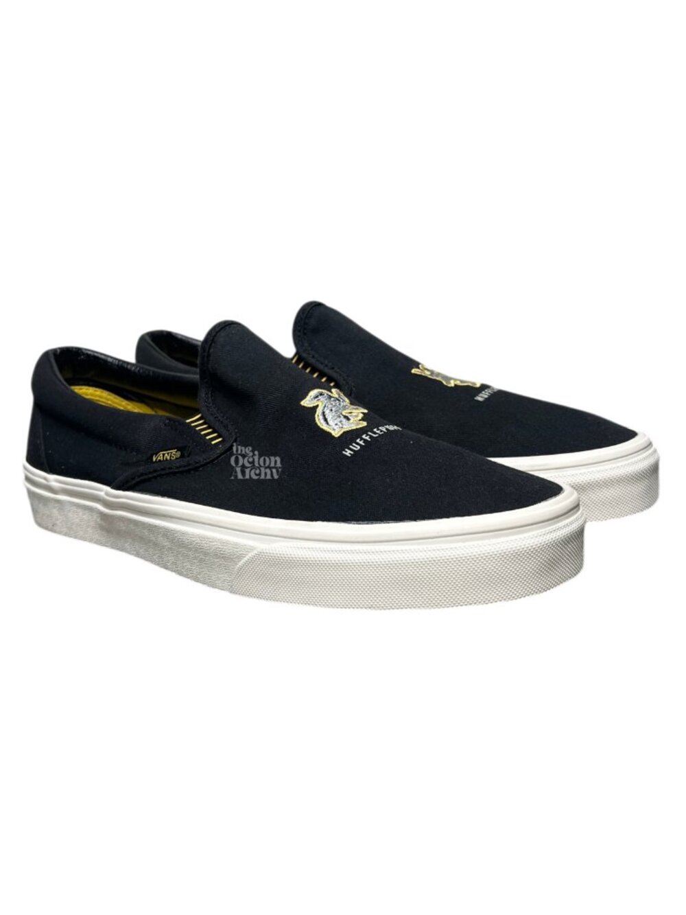Size 10 Harry Potter x Vans Classic Slip-On 'Hufflepuff' VN0A4BV3V90 New